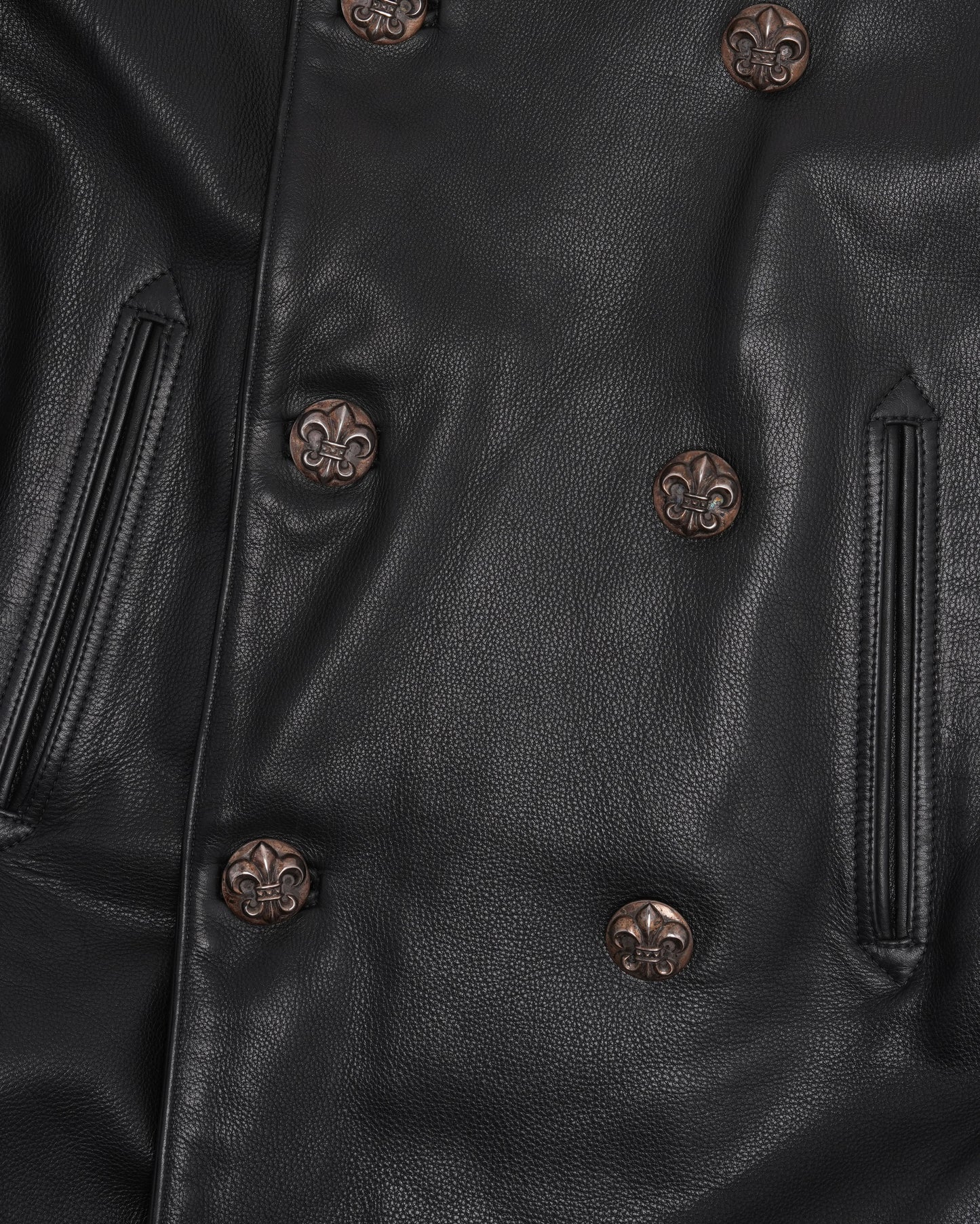 Double Breasted Leather Coat