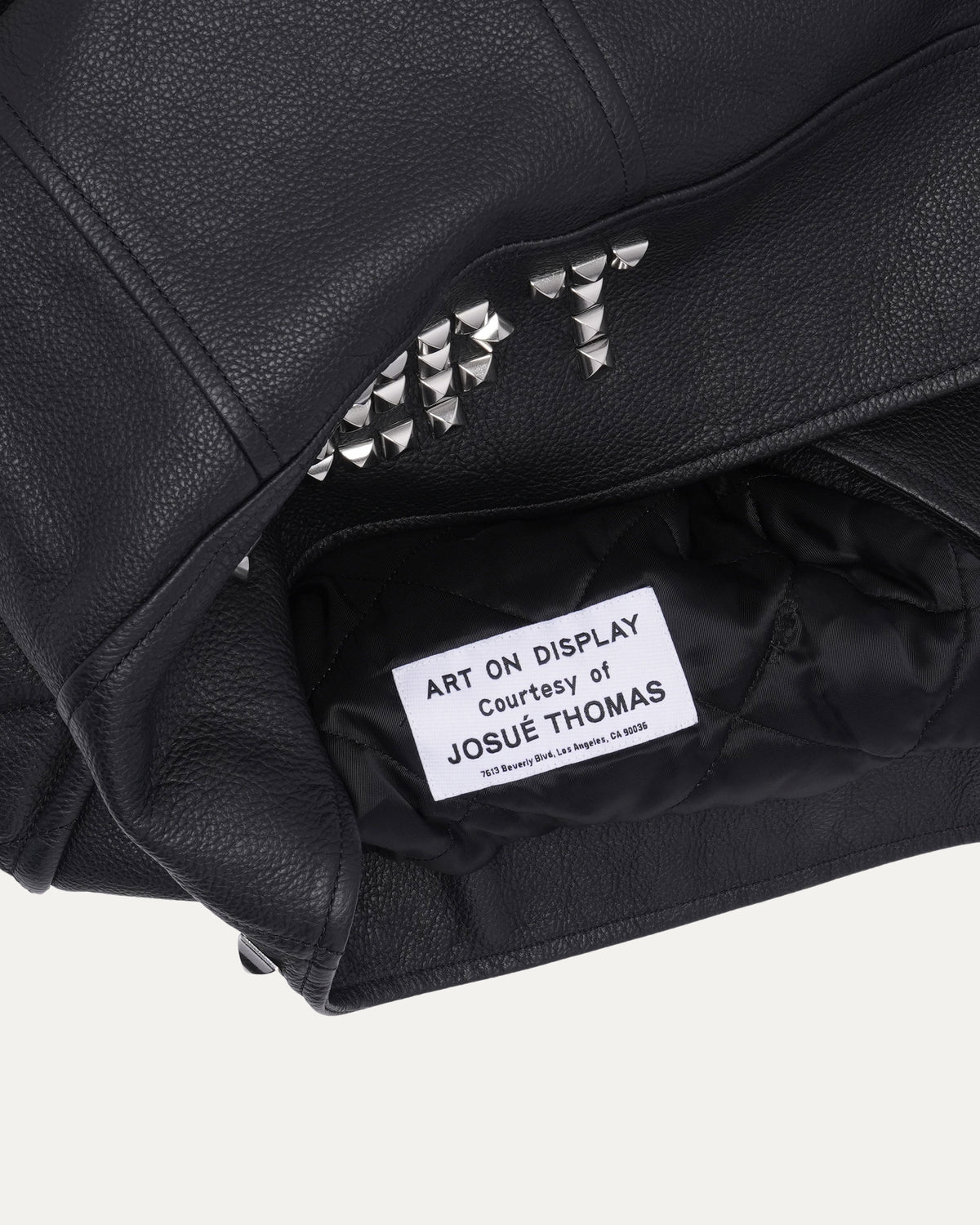 Gallery Dept. G and L Patch Studded Leather Biker Jacket