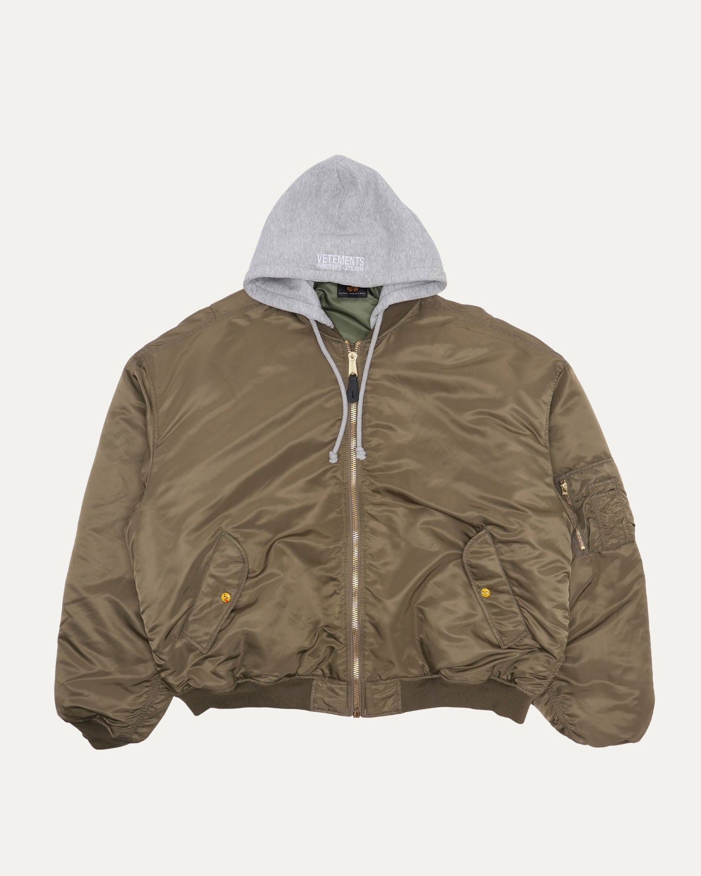 Alpha Industries Hooded Emoji Bomber Jacket