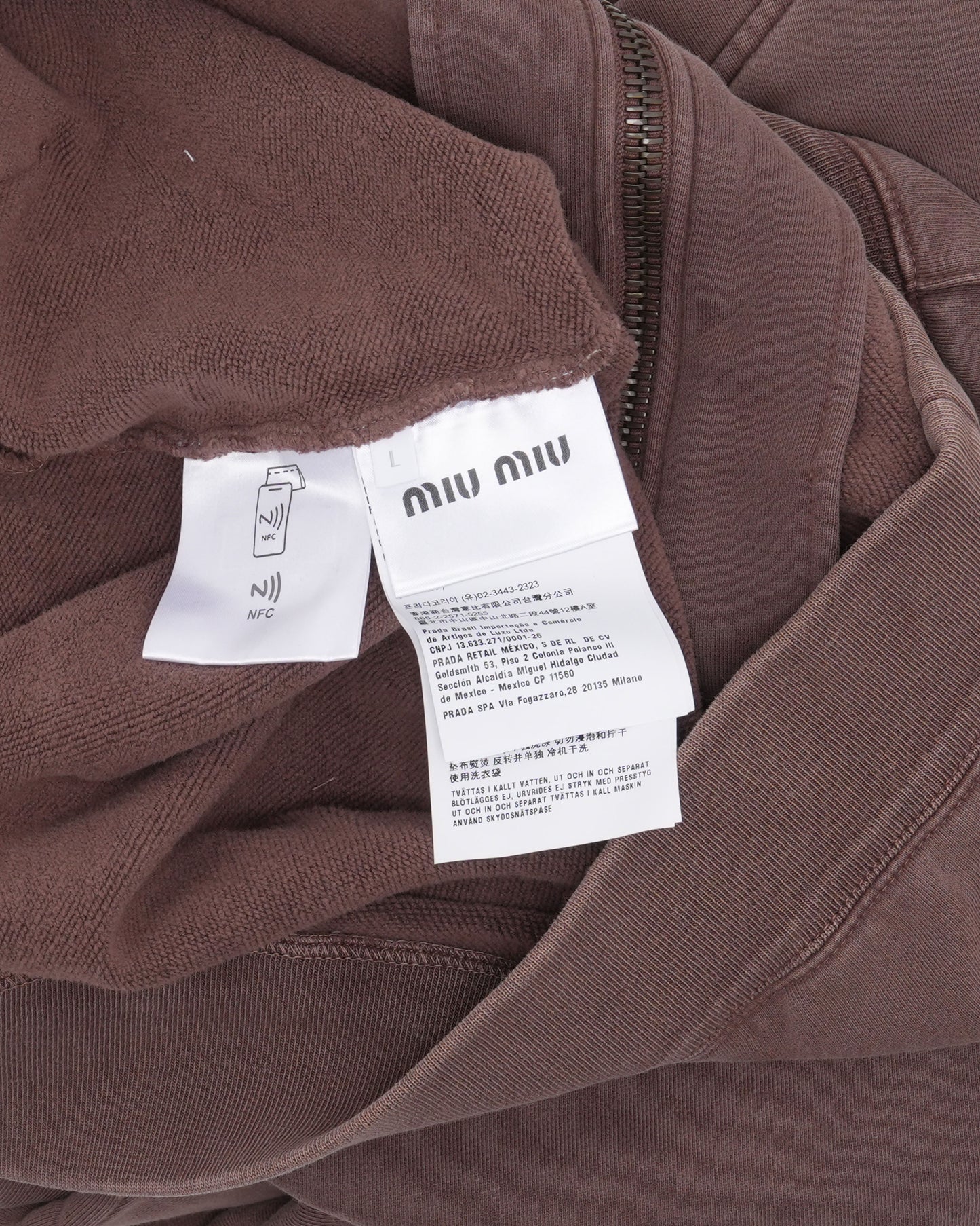 Garment Dyed Zip Up Hoodie