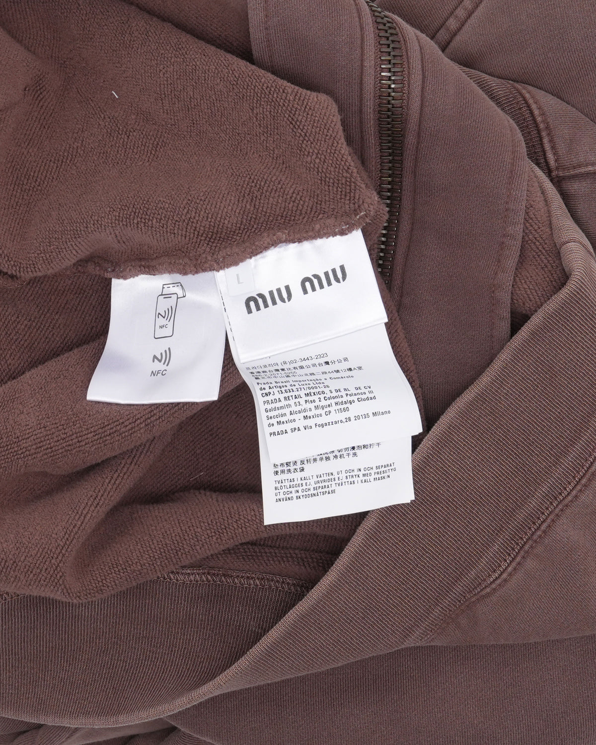Garment Dyed Zip Up Hoodie