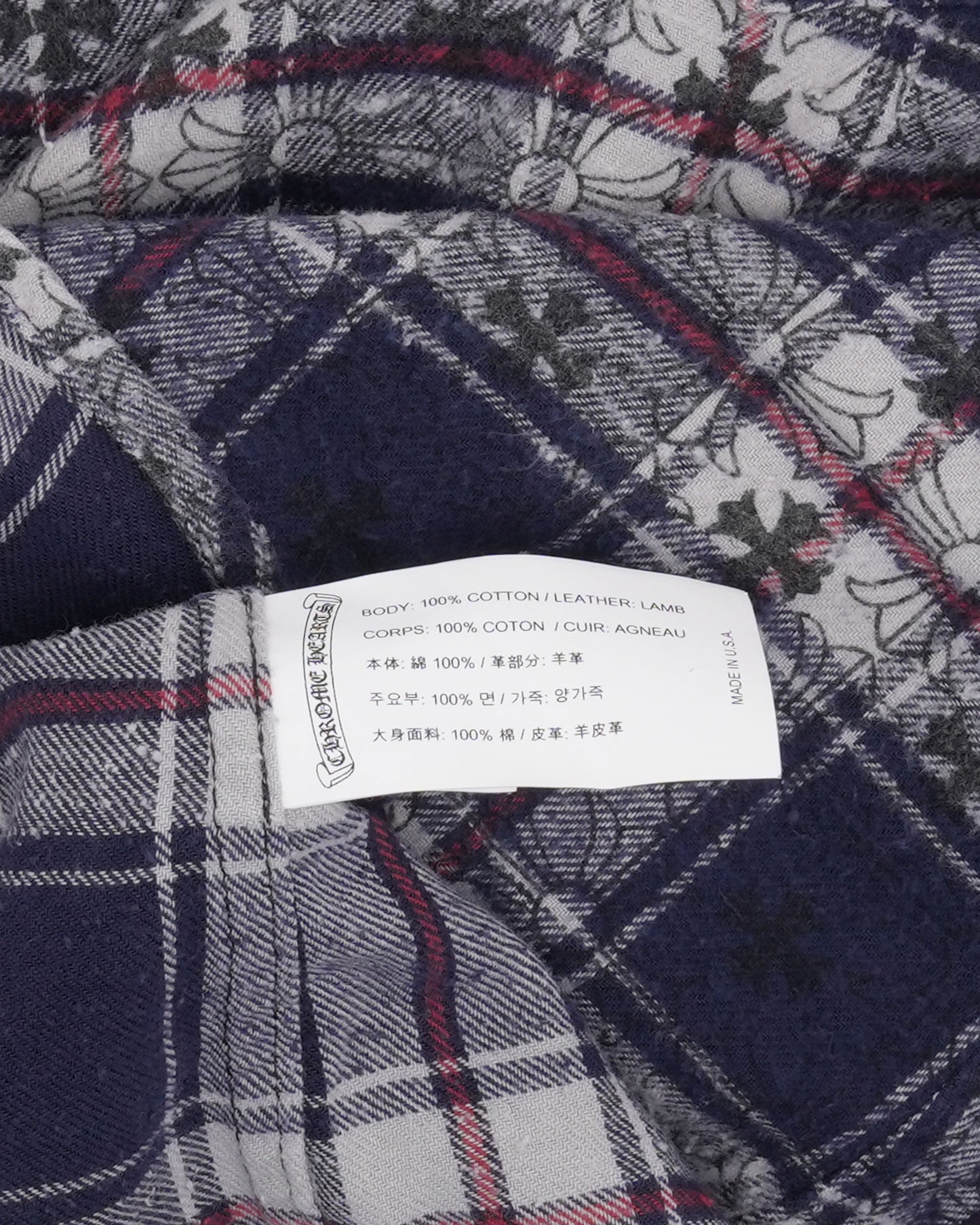 Monogram Cross Patch Loose Ends Flannel Shirt
