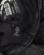 Chess Board Leather Double Rider Jacket