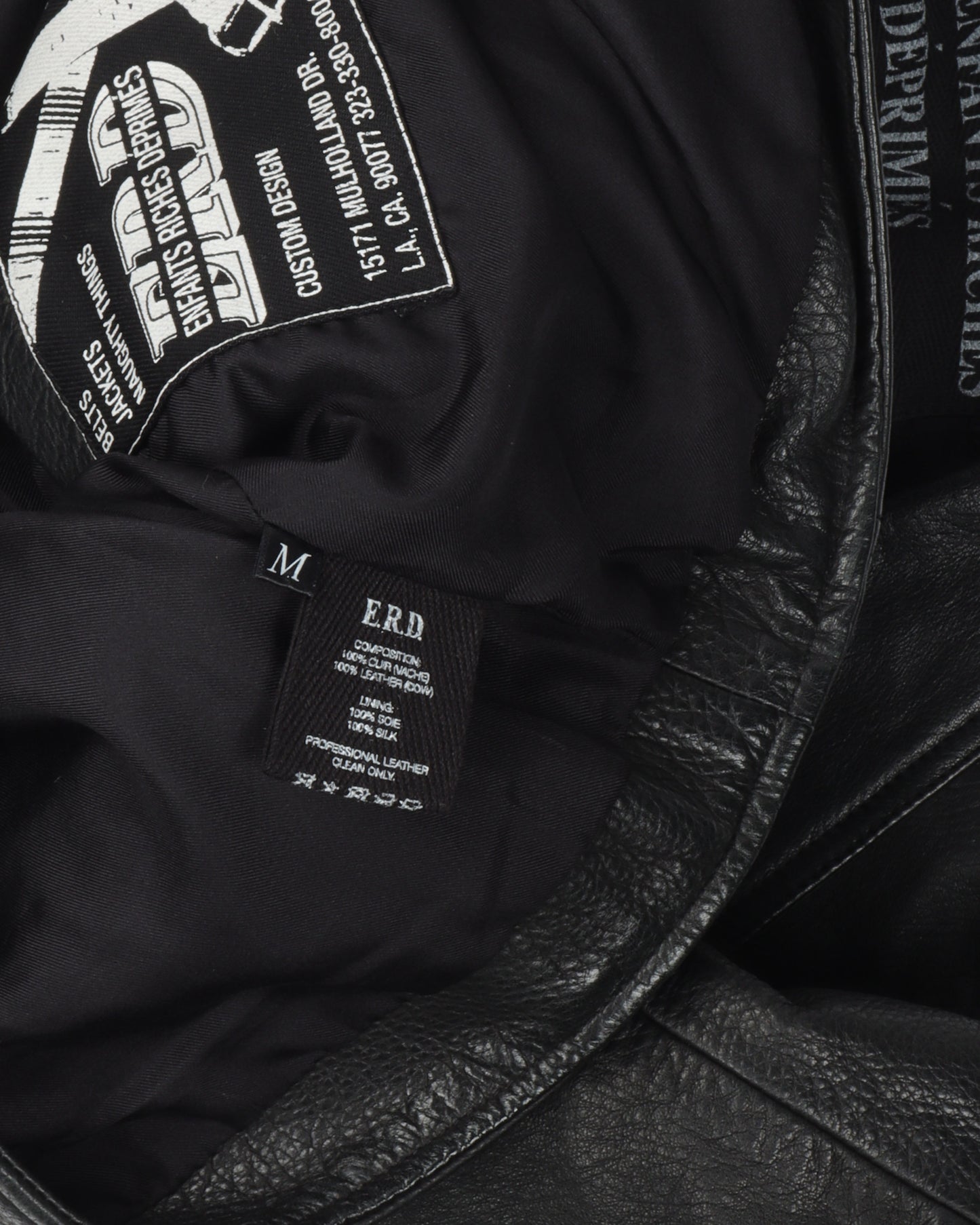 Chess Board Leather Double Rider Jacket