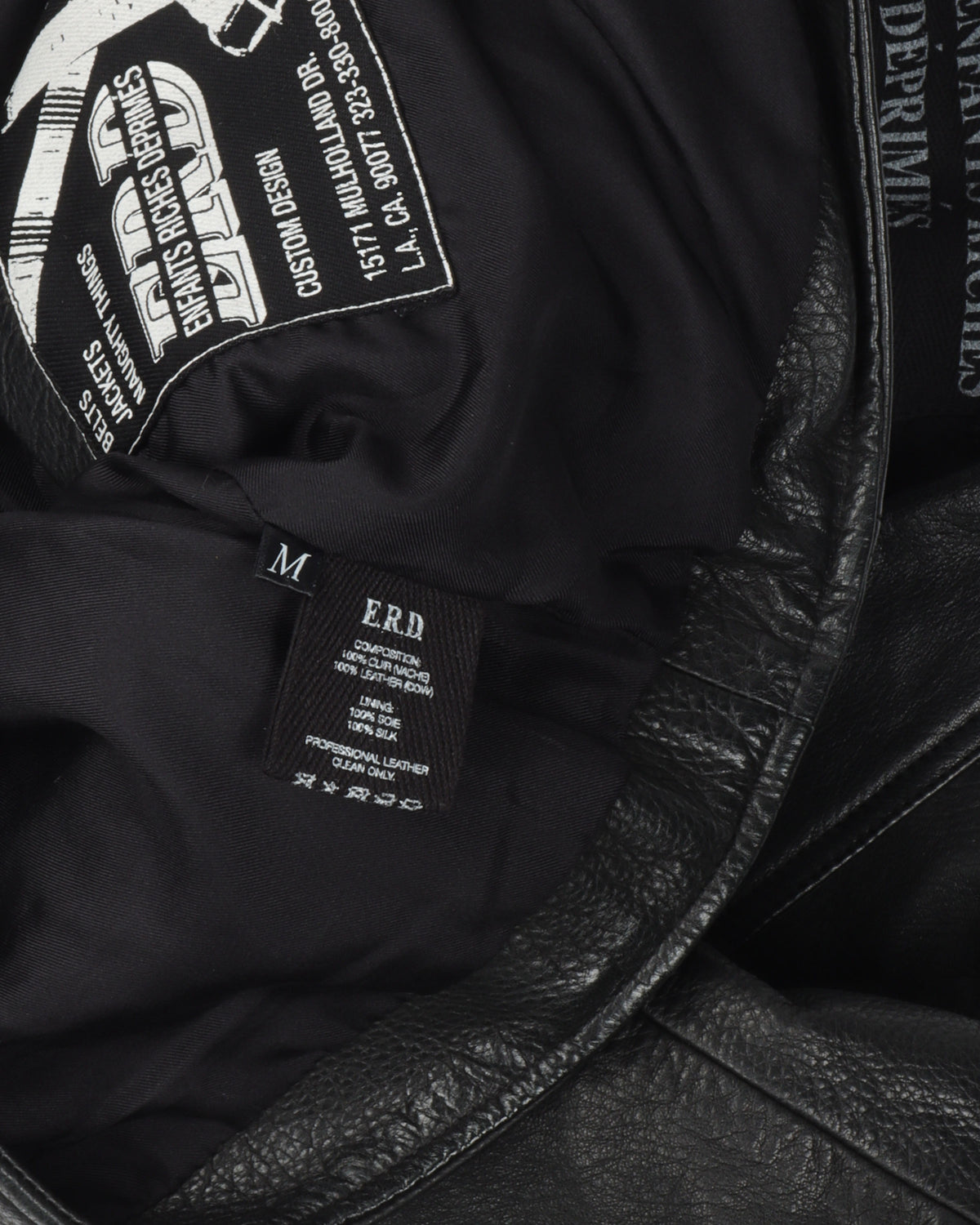 Chess Board Leather Double Rider Jacket
