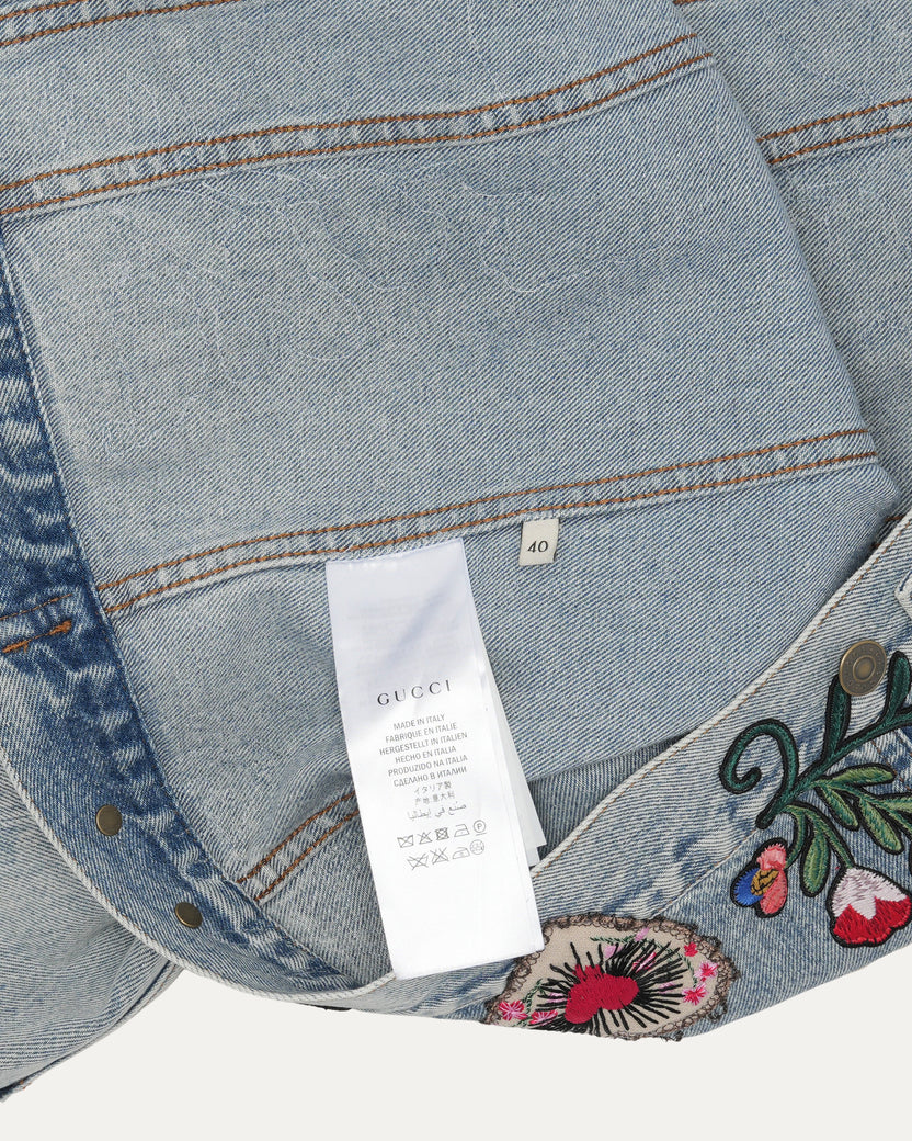 L'Aveugle Par Amour Embroidered Denim Jacket