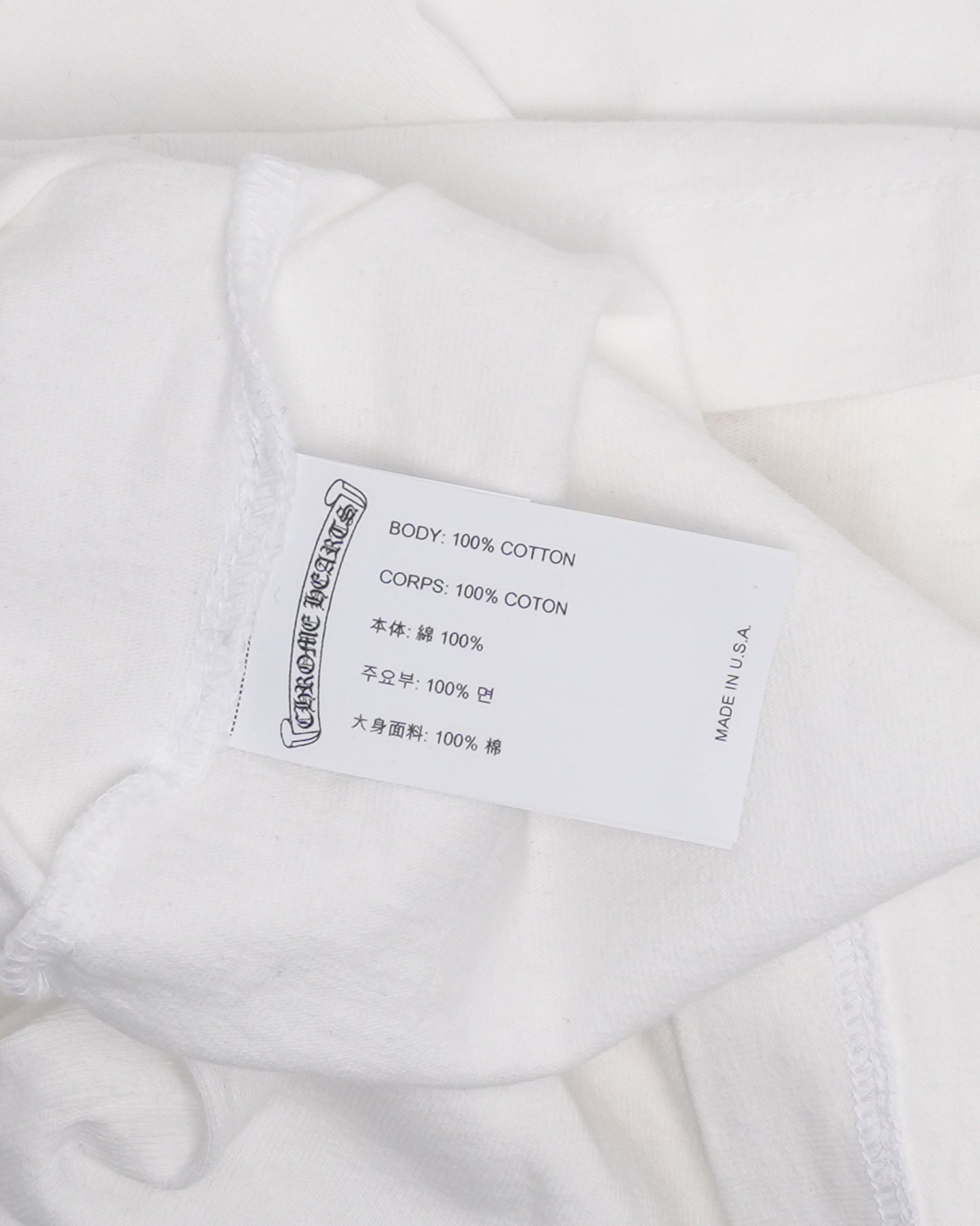 Embroidered Eye Chart Long Sleeve Pocket T-Shirt