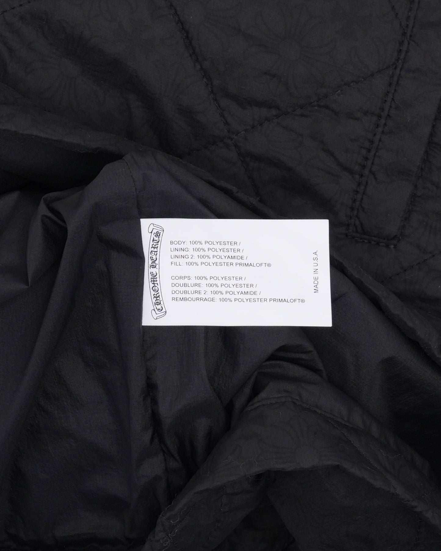 CH Embroidered Monogram Quilted Shirt Jacket