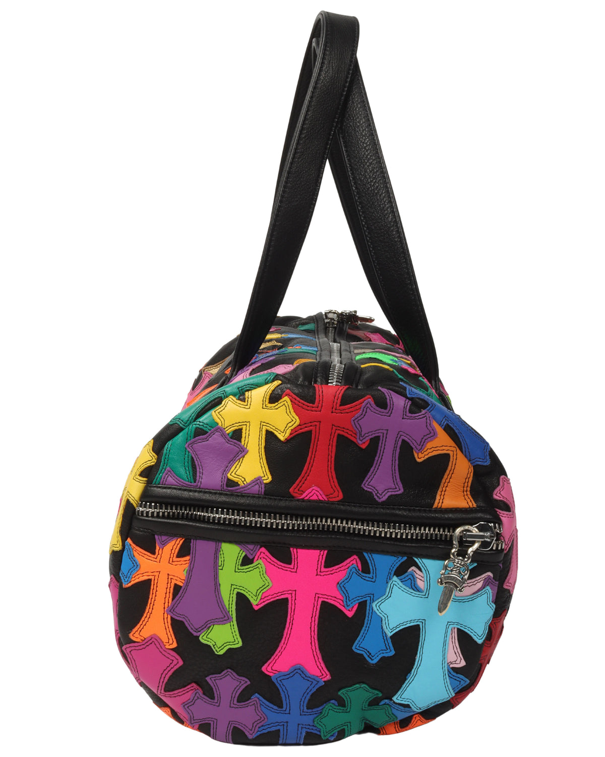 Multicolor Cross Patch Cemetery Mini Duffle Bag