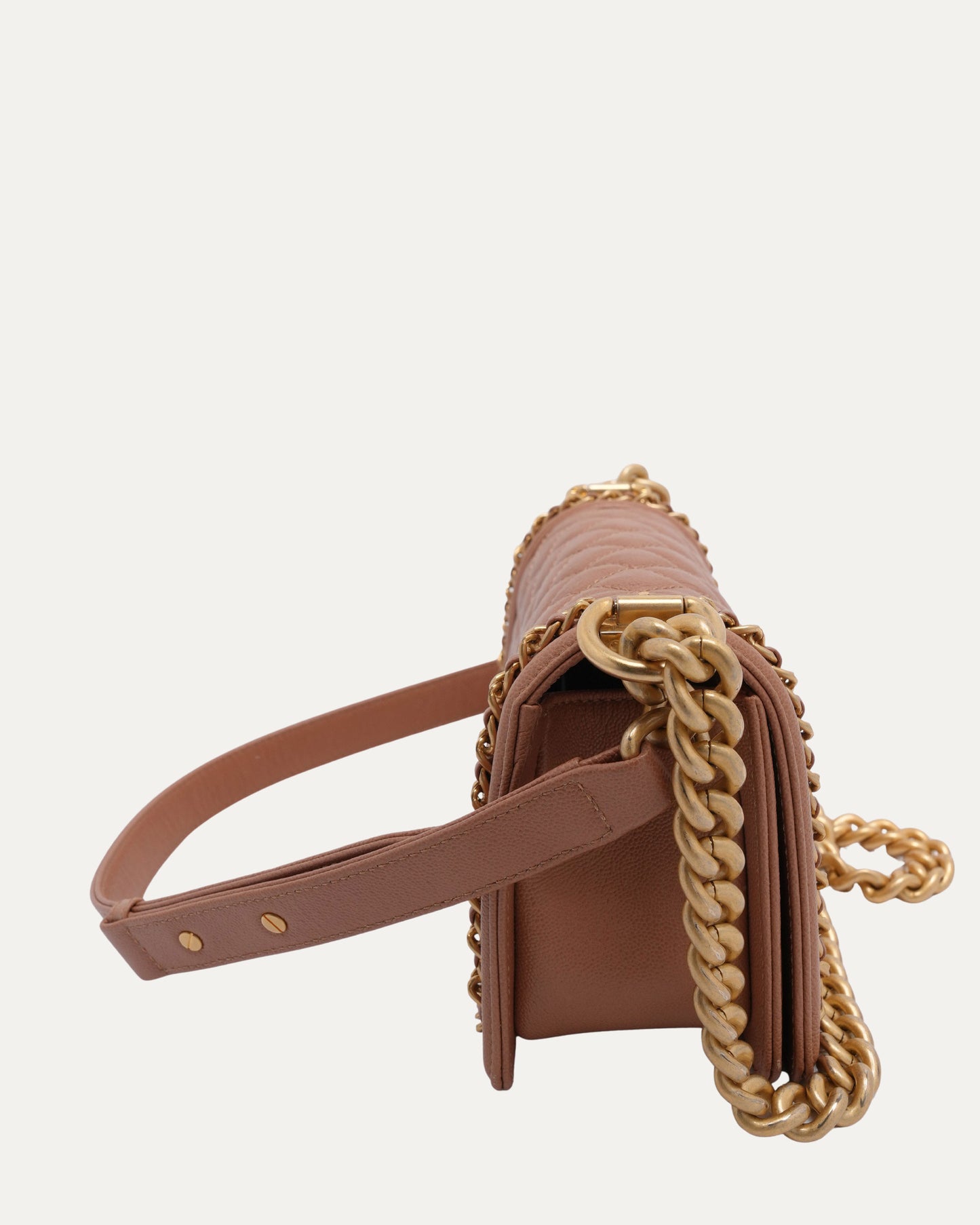 Small Chain Around Quilted Boy Bag