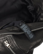 Zip-Pocket Leather Jacket