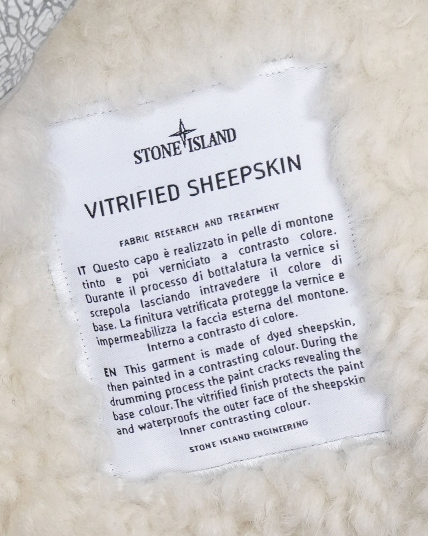 Vitrified Lambskin Duffel Coat