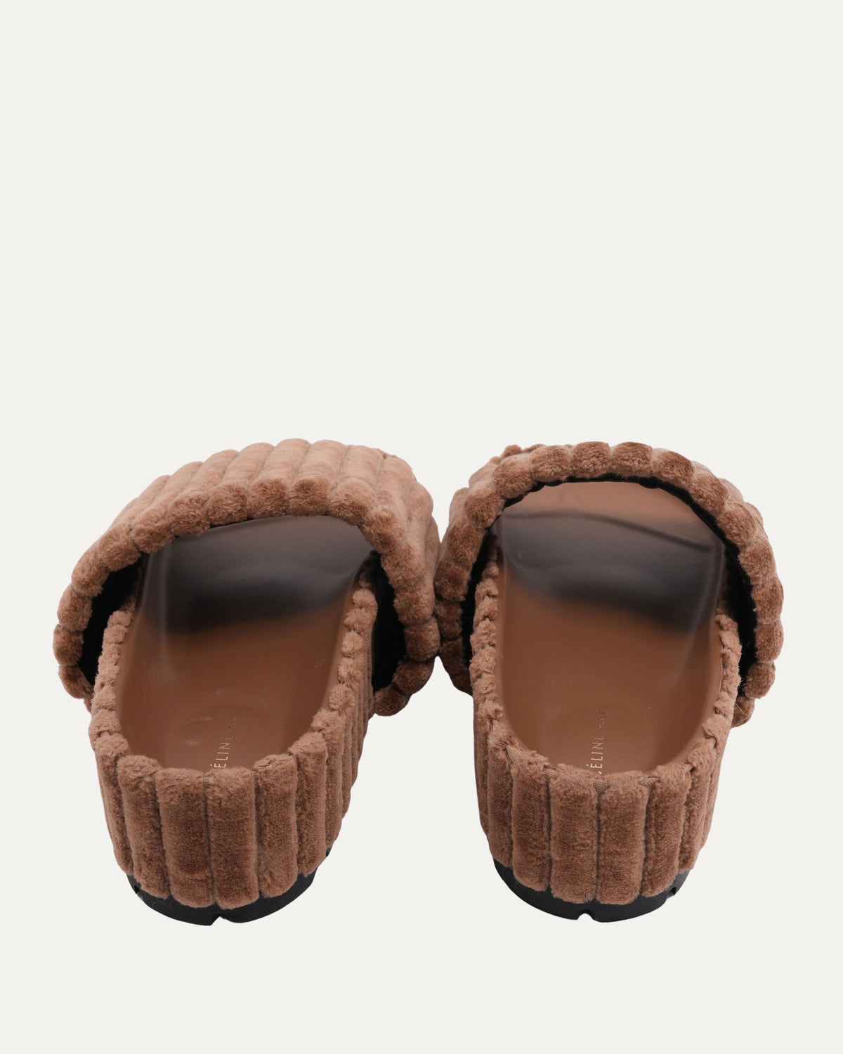Ribbed Velvet Slides
