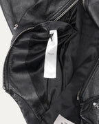 AW21 Chain-Embellished Leather Blouson Jacket