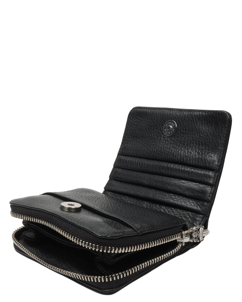 Leather Bifold Zipper Wallet