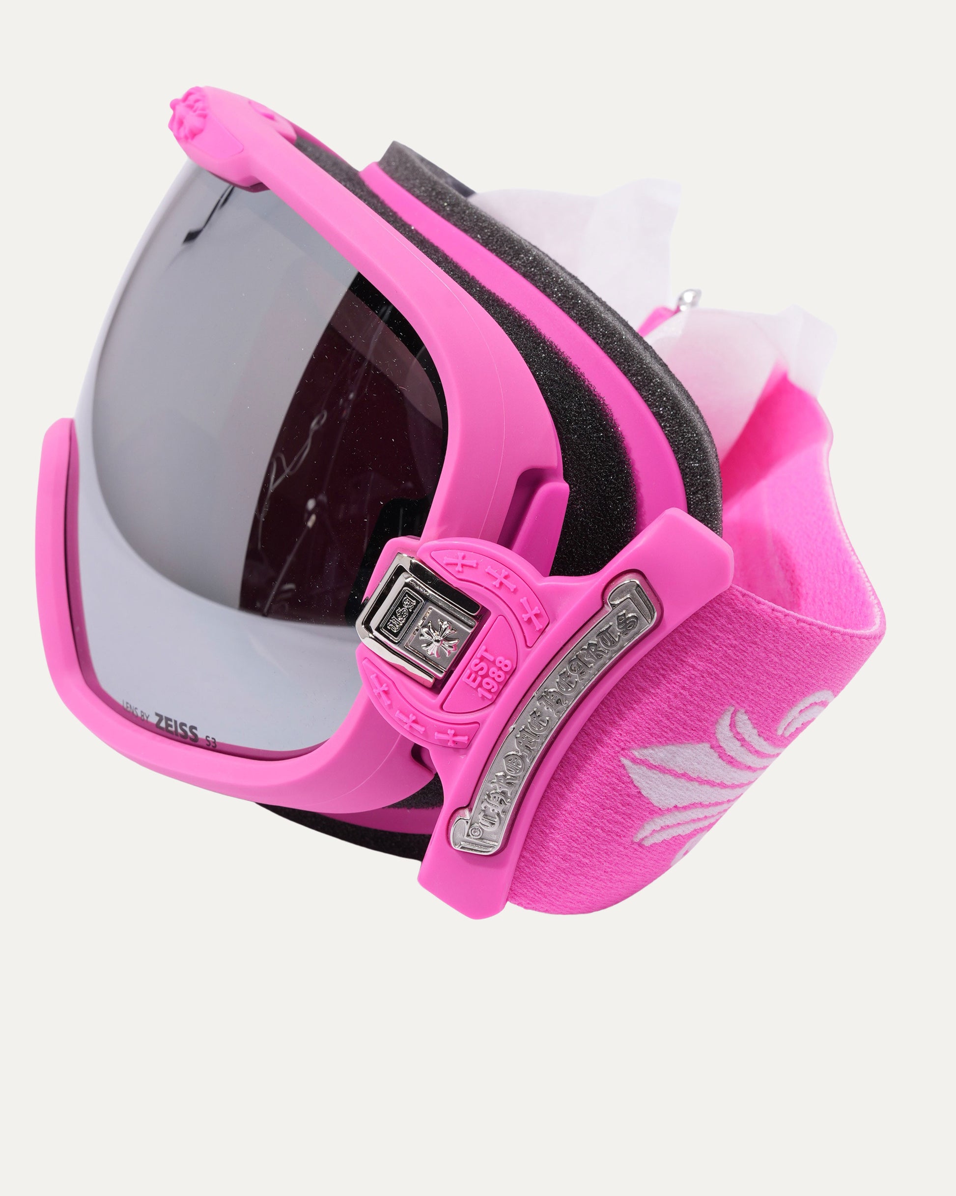 chrome hearts ski goggles Chrome Hearts Silver Morning Snow Goggles – Justin Reed