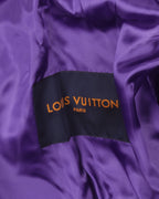Multi-Patches Mixed Leather Varsity Blouson