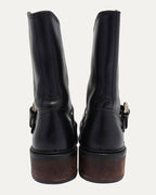 Rose Buckle Engineer Boots