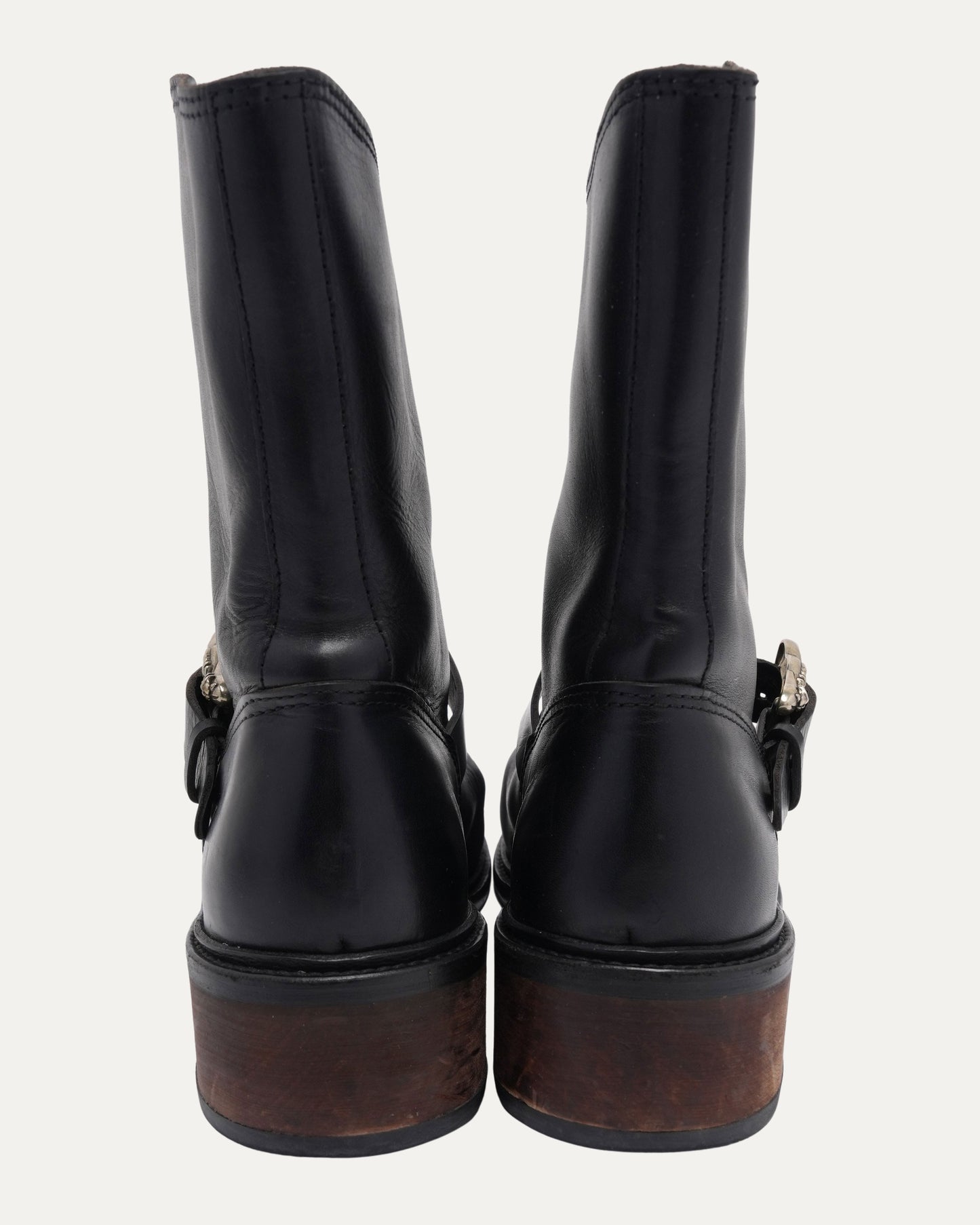 Rose Buckle Engineer Boots
