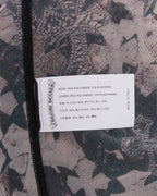 Waterfall Cross Patch Print Mesh Dress