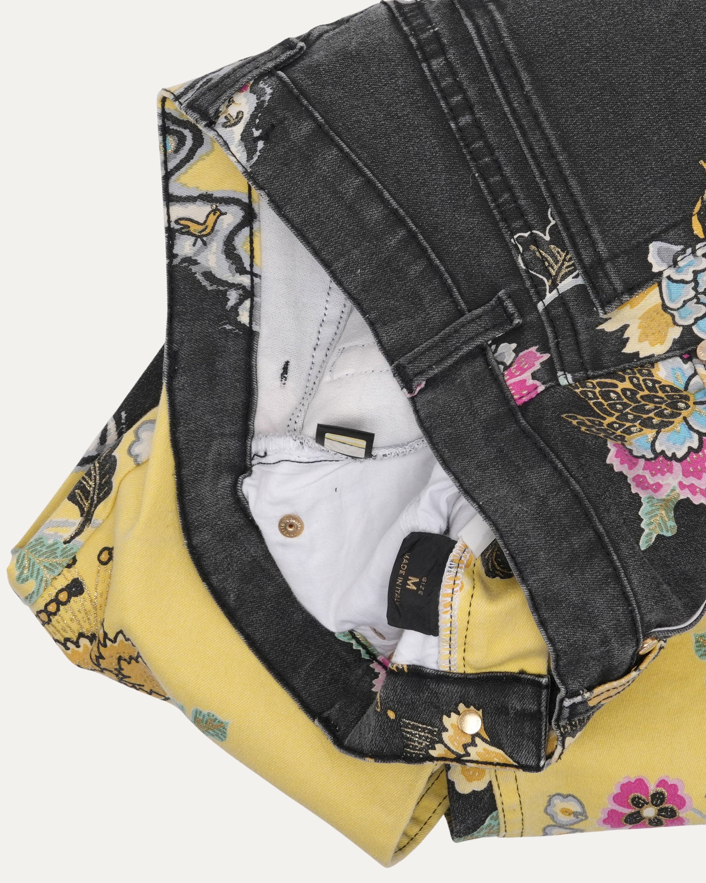 SS 2003 Chinoiserie Floral Print Denim