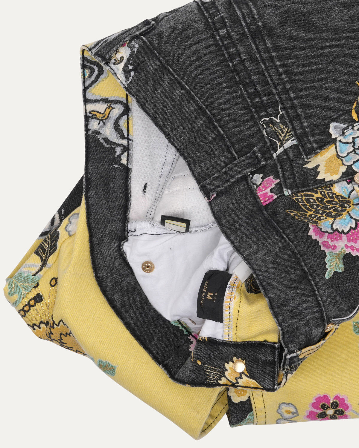 SS 2003 Chinoiserie Floral Print Denim