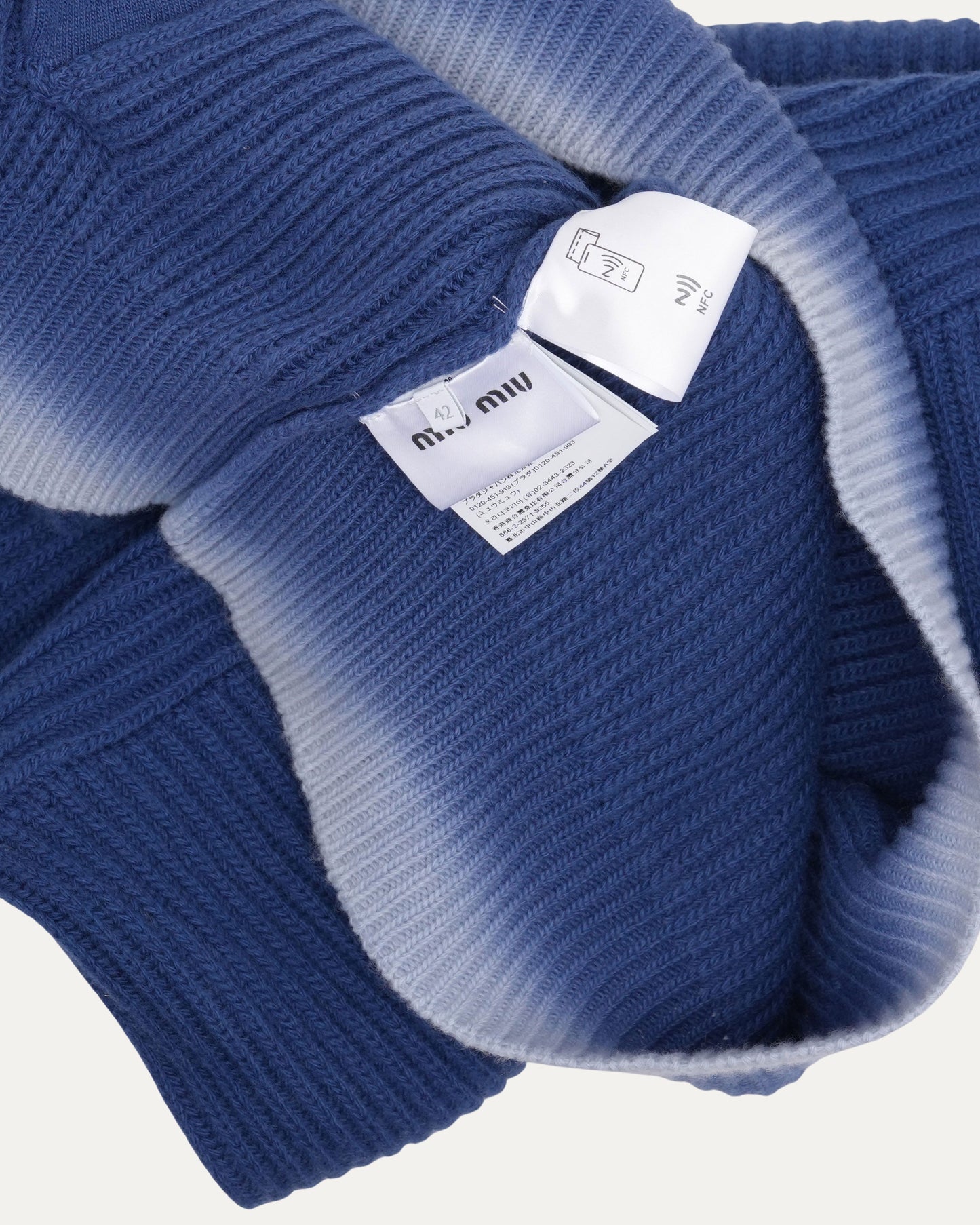 Ombre Zip Up Sweater