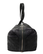 Nylon & Leather Cross Patch Duffel Bag