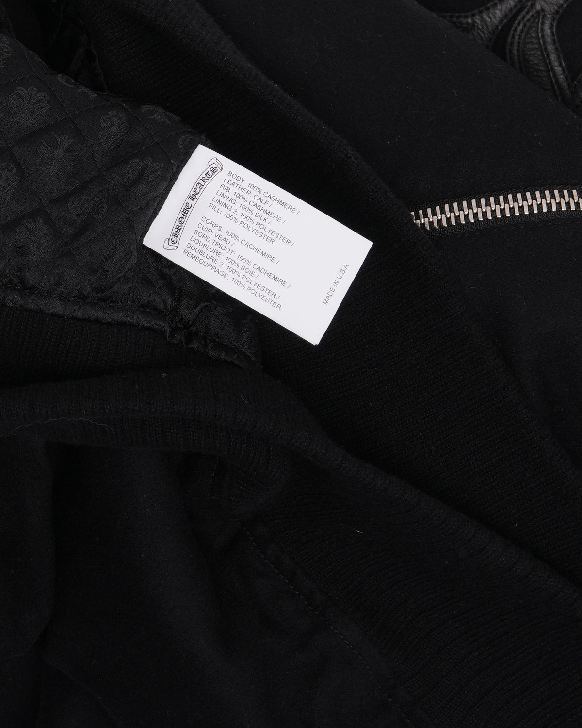 Cashmere Cross Patch Varsity Jacket
