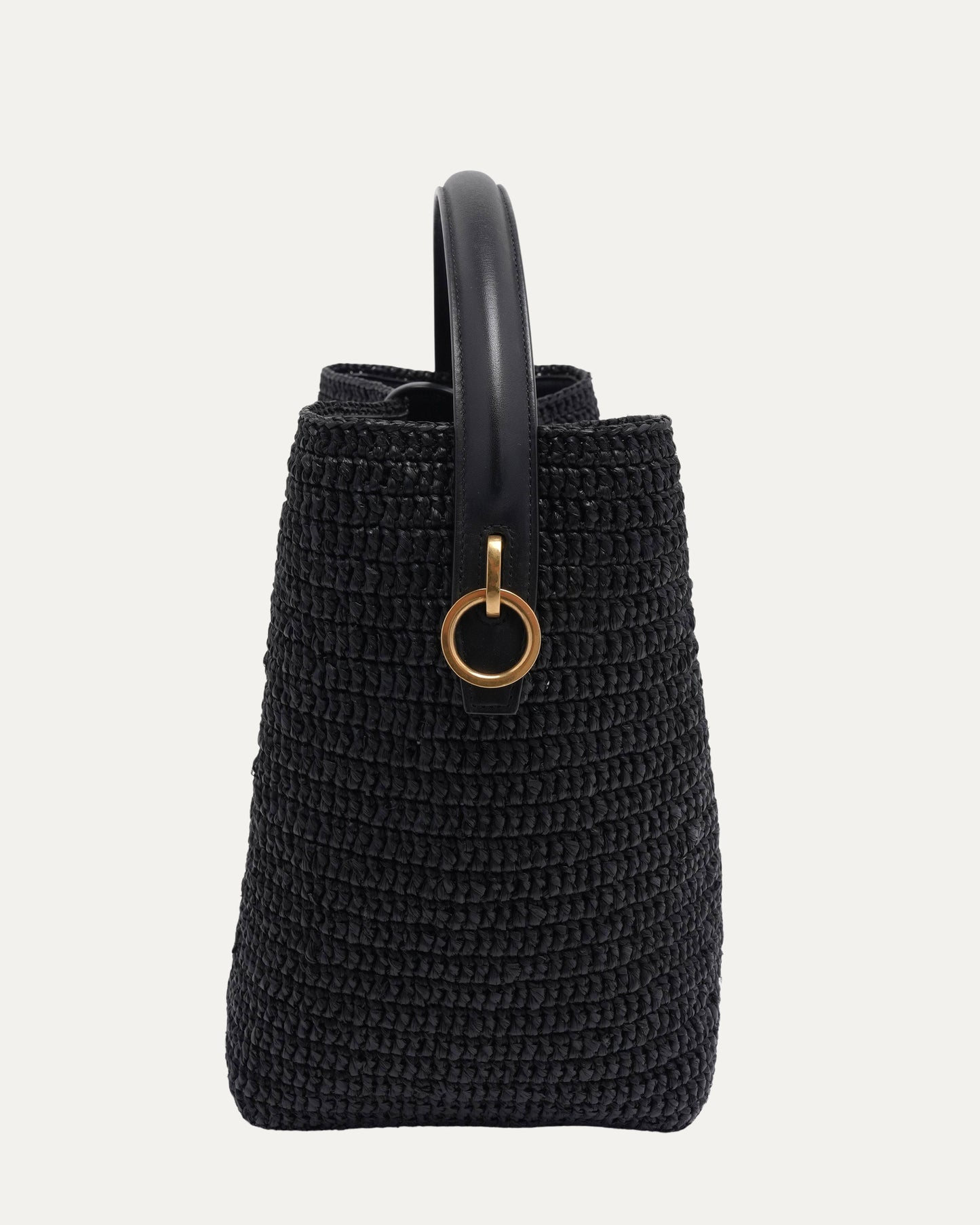 Woven Raffia Le 37 Bucket Bag