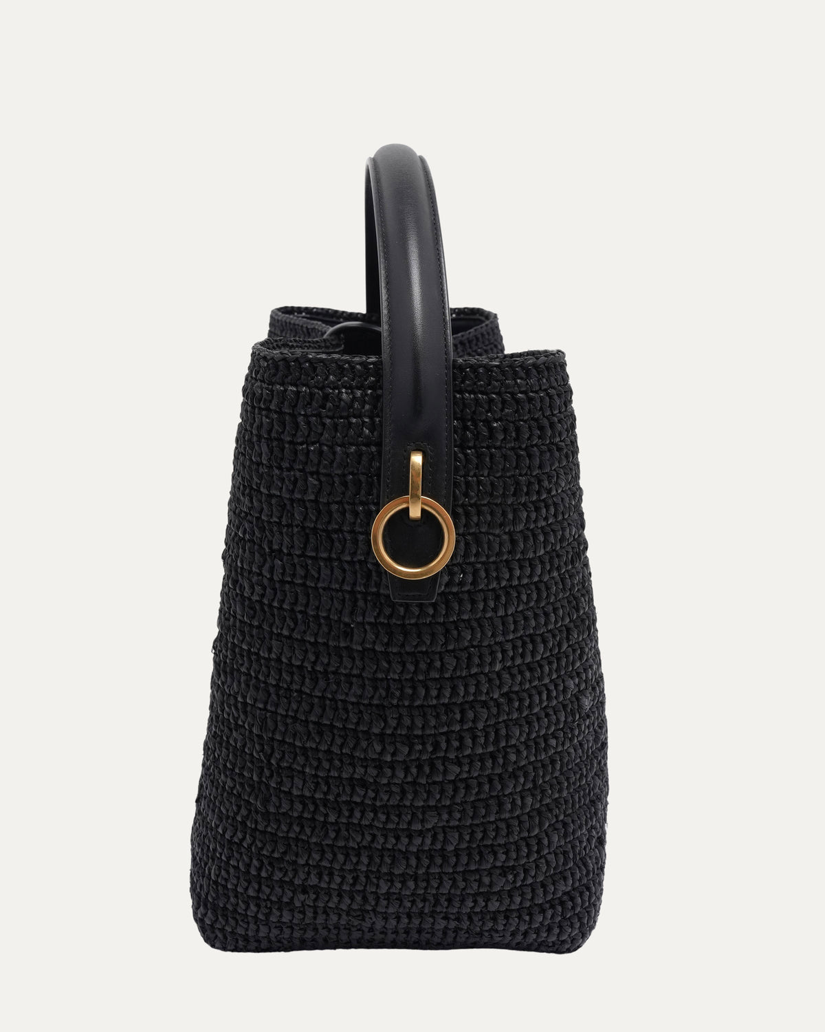 Woven Raffia Le 37 Bucket Bag