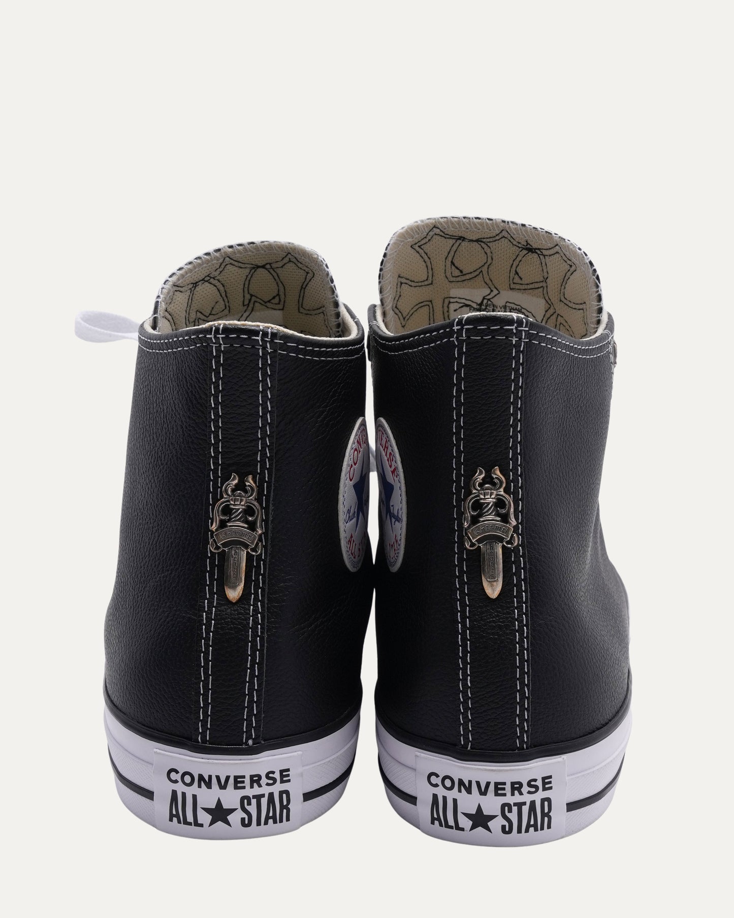 Leather Cross Patch Converse Chuck Taylors