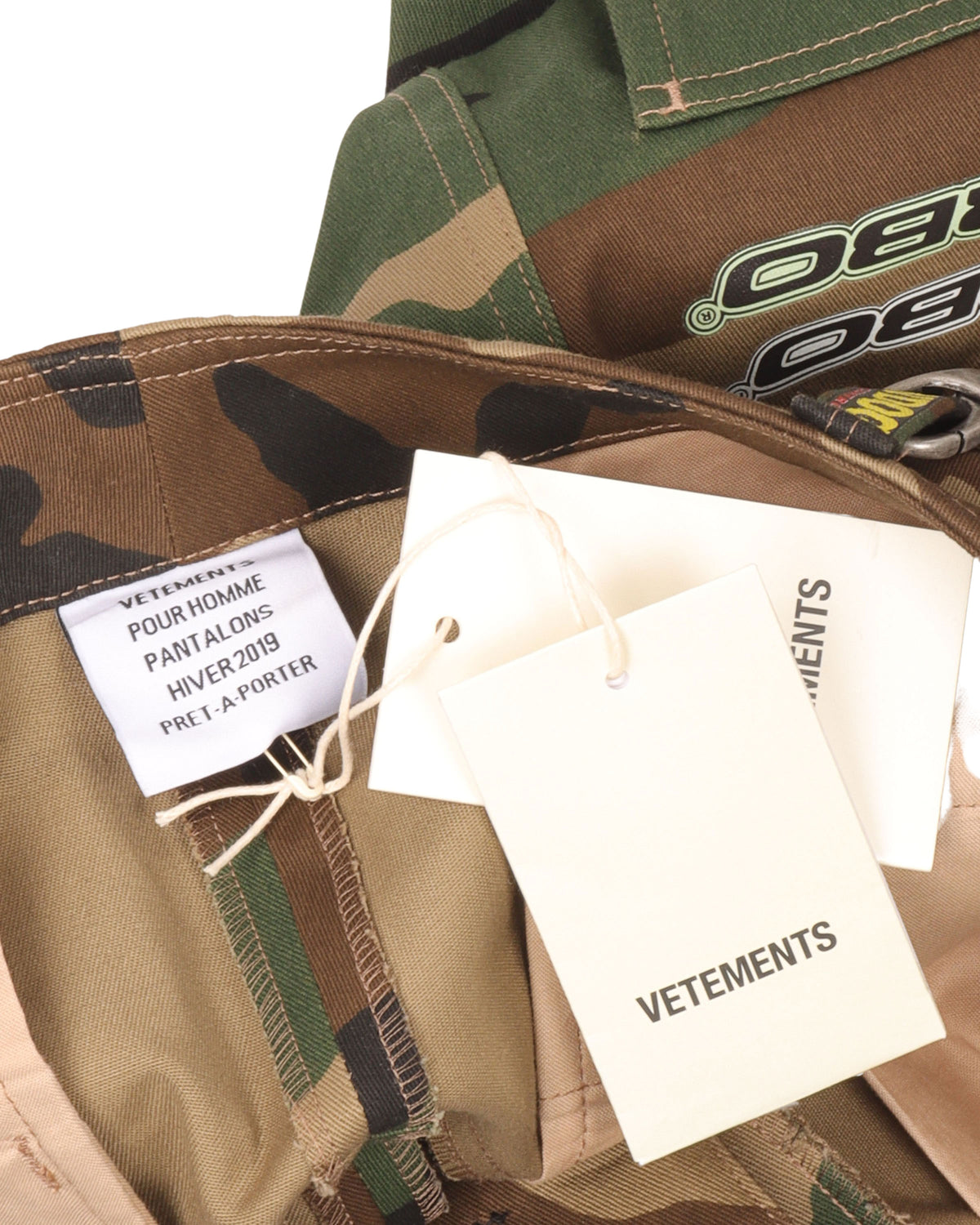 FW19 Camouflage Sticker Cargo Pants