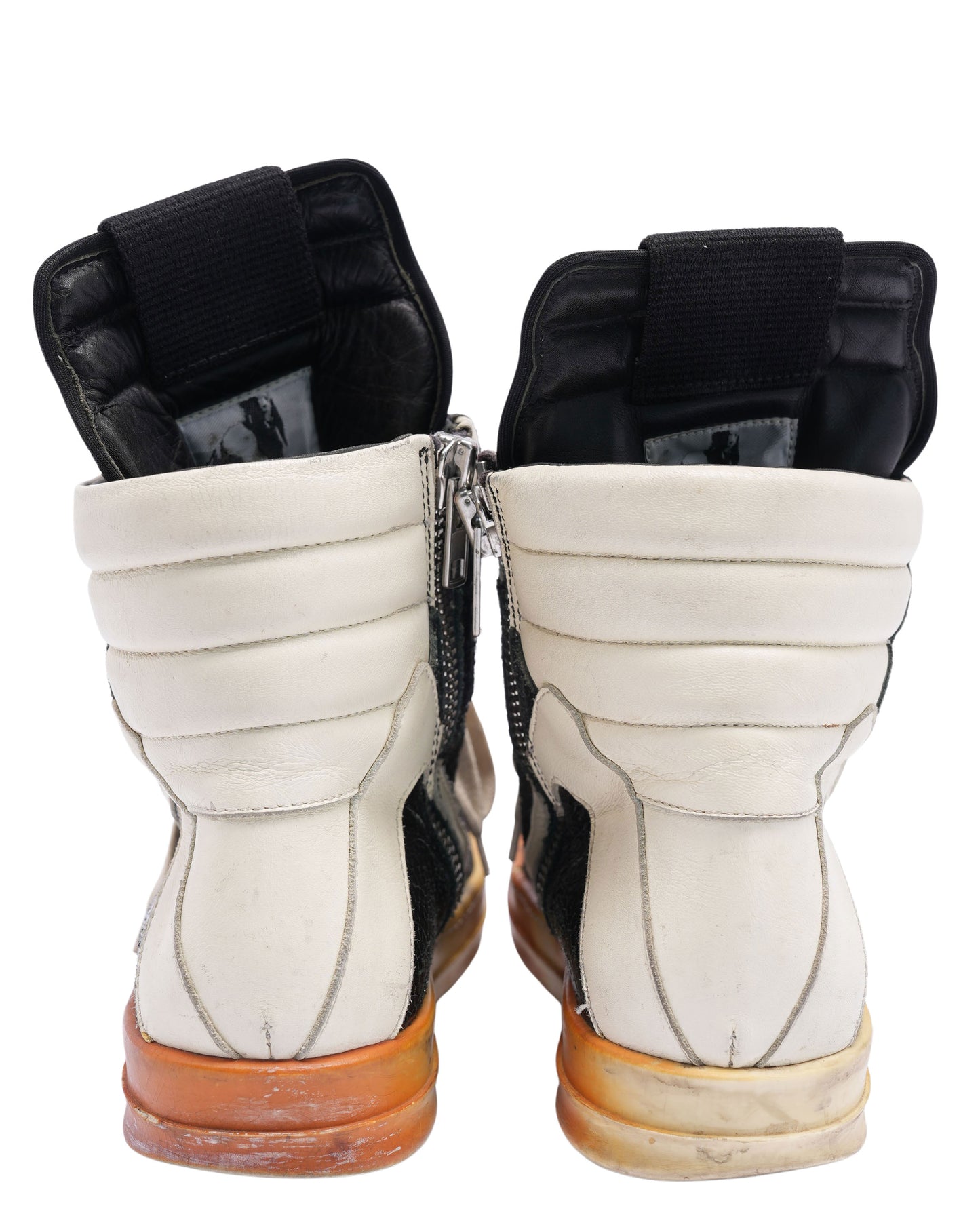 Blistered Leather Geobasket Sneakers