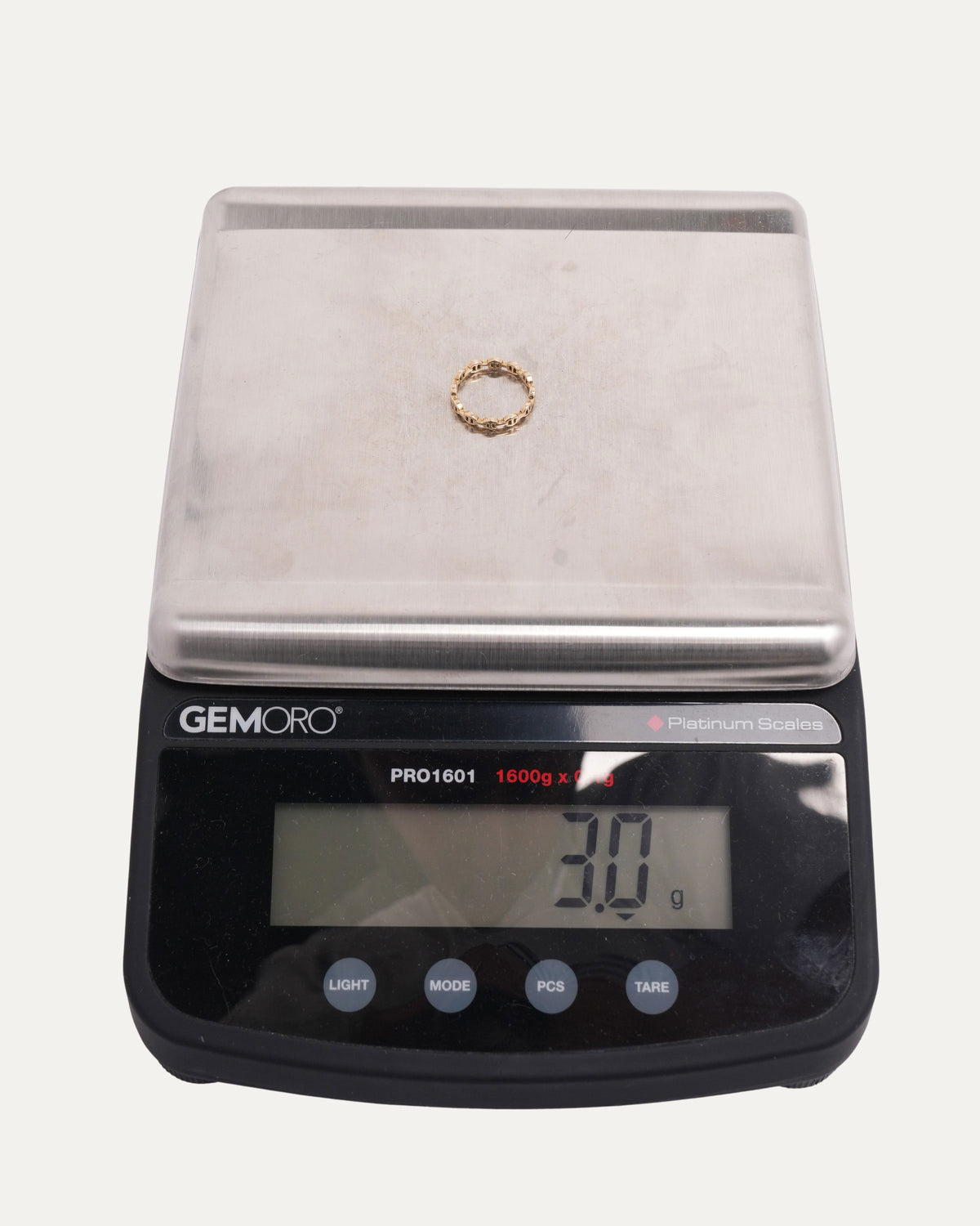 Gold Micro Dame Tri Link Ring