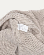 Cross Patch Oversized Cashmere Striped Sweater