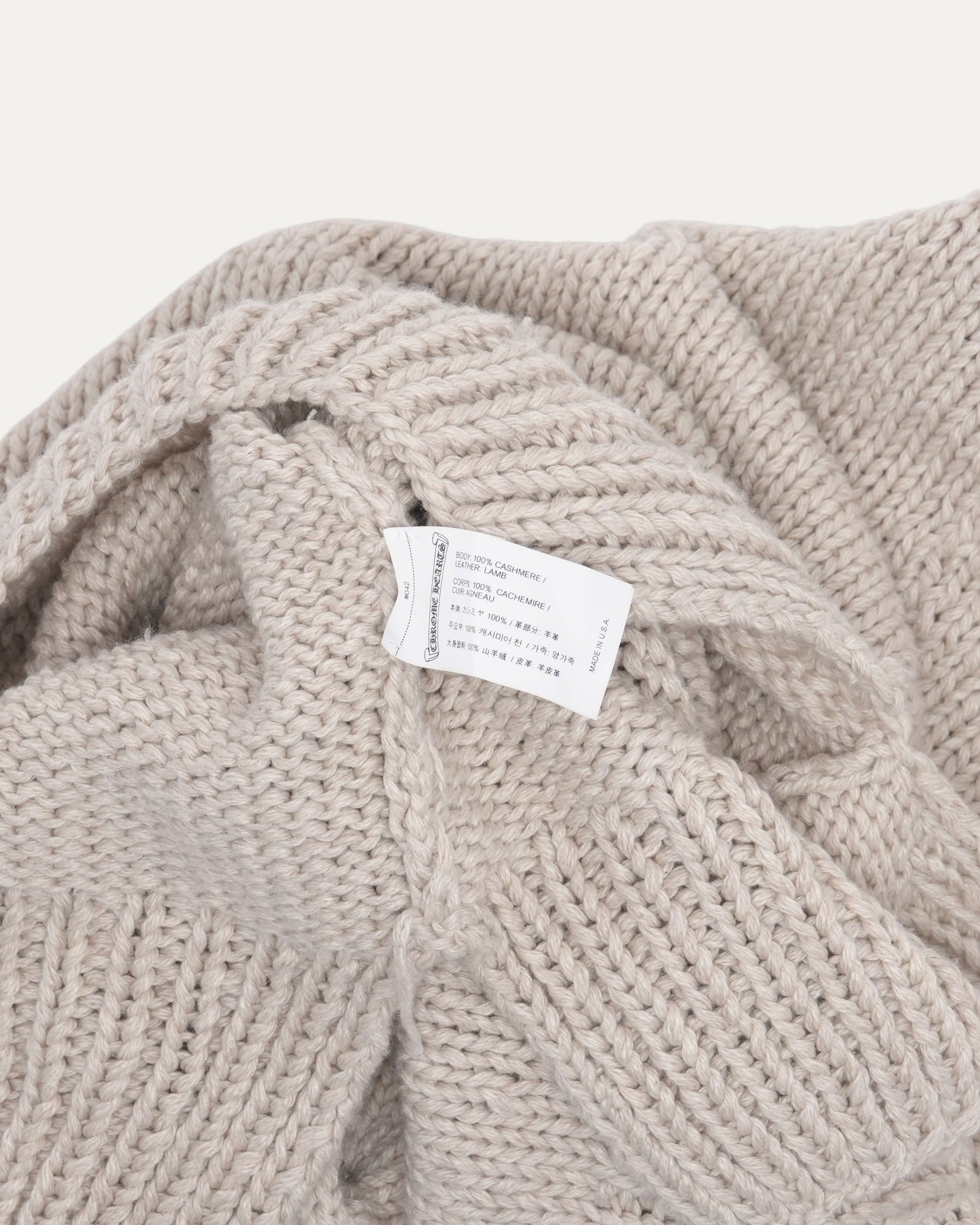 Cross Patch Oversized Cashmere Striped Sweater
