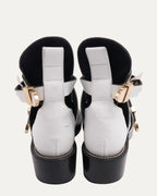Ceinture Leather Cut-Out Ankle Boots