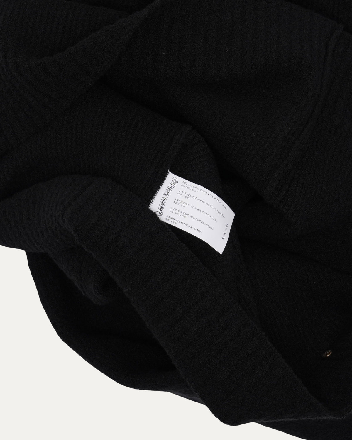 Pony Hair Cross Patch Hooded Sweater