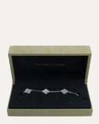 White Gold Mother of Pearl Vintage Alhambra Bracelet