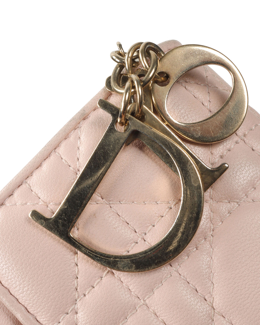 Lady Dior Leather Cannage Wallet
