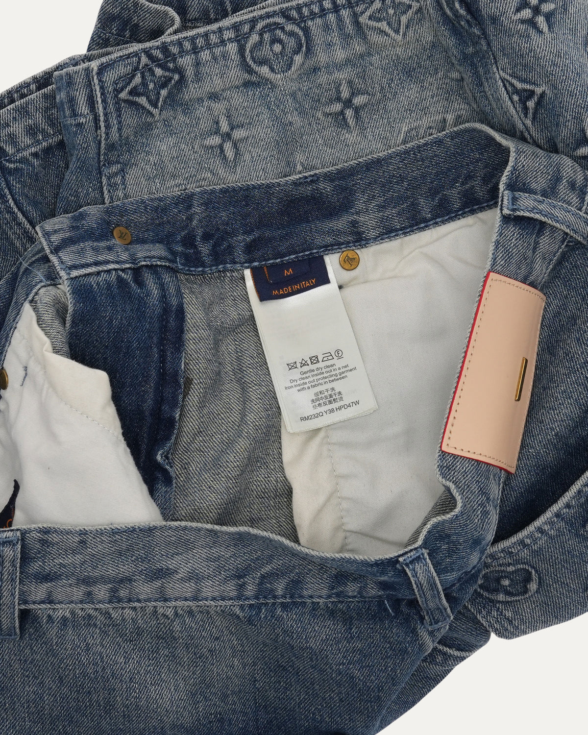 Monogram Double Knee Denim Shorts