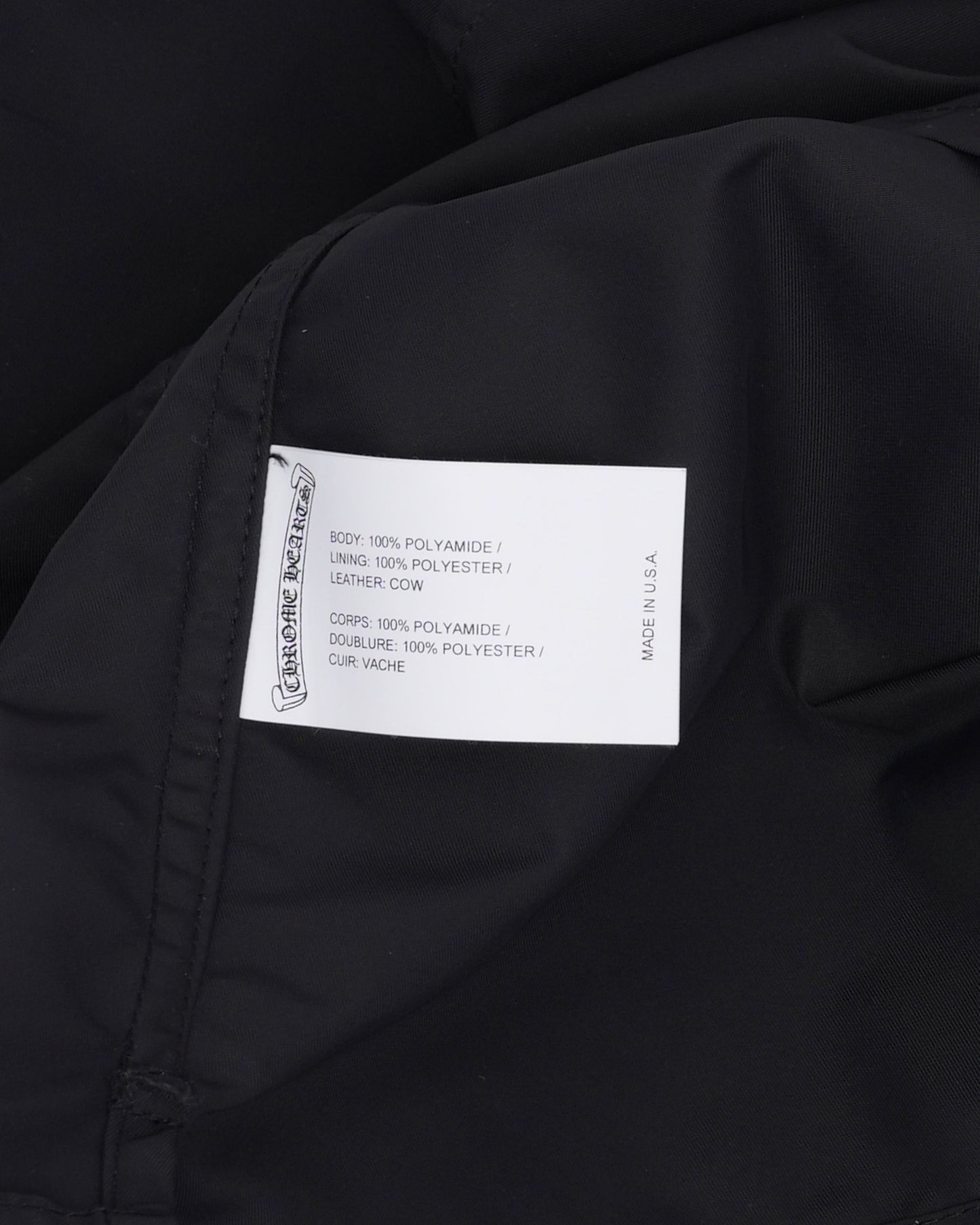 Nylon and Leather Sedated Zip Shirt