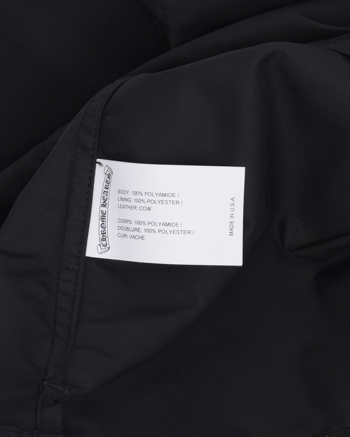 Nylon and Leather Sedated Zip Shirt