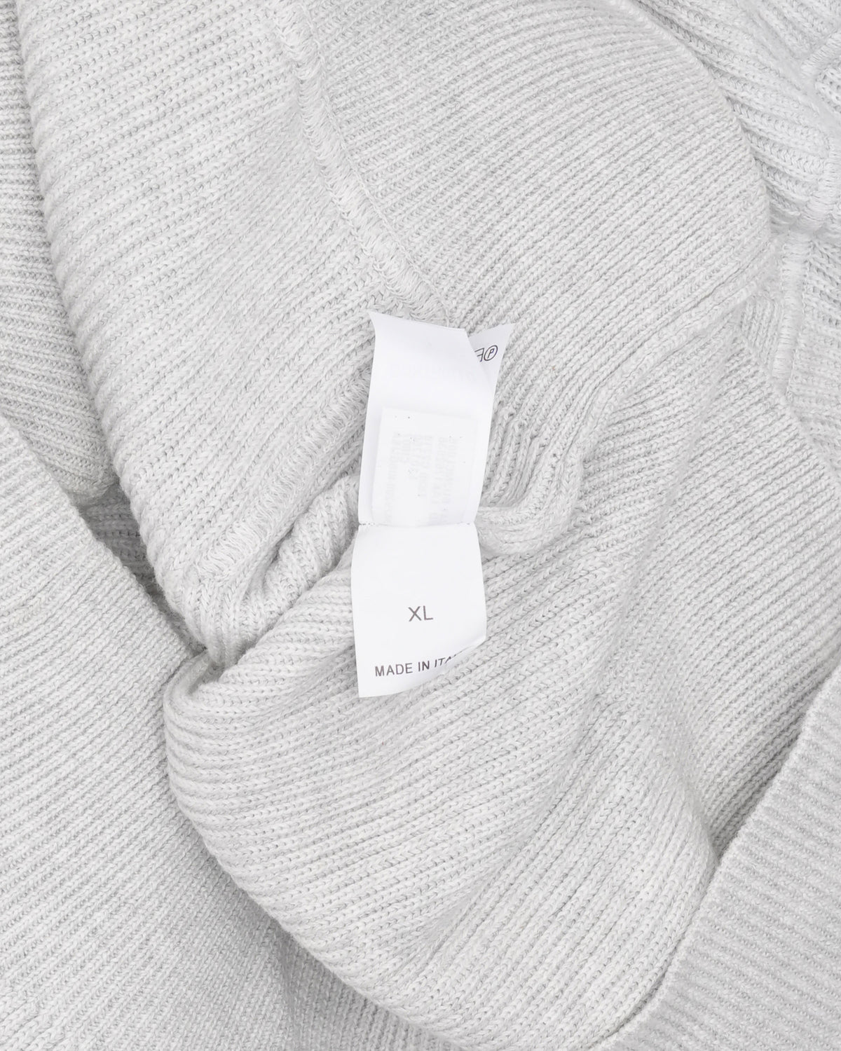 Logo Embroidered Ribbed Cashmere Zip Up Knit Hoodie