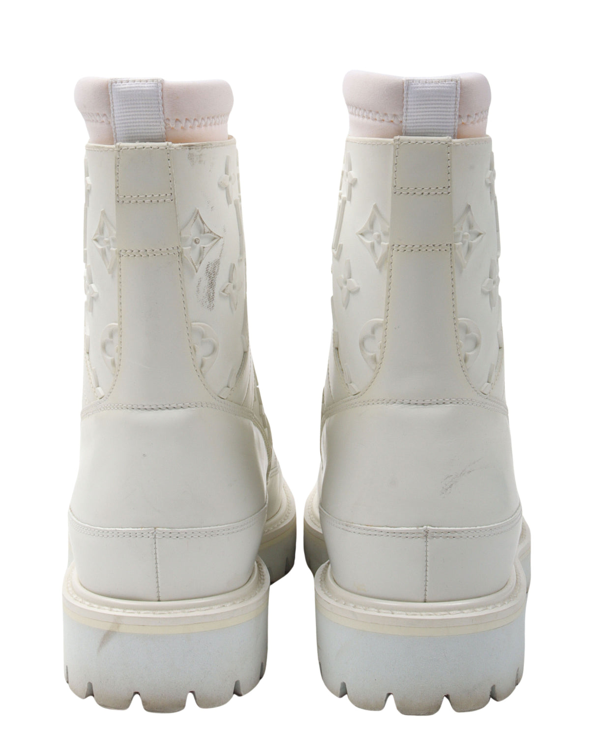 Monogram Leather Combat Boots