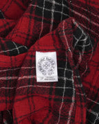 Virgin Wool Cross Patch Flannel Shirt
