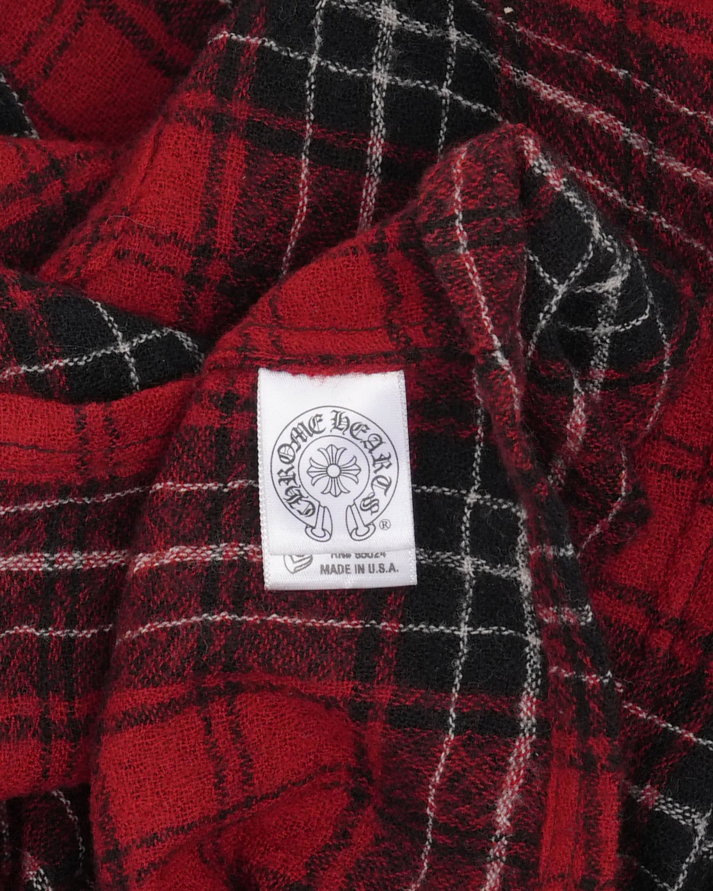 Virgin Wool Cross Patch Flannel Shirt