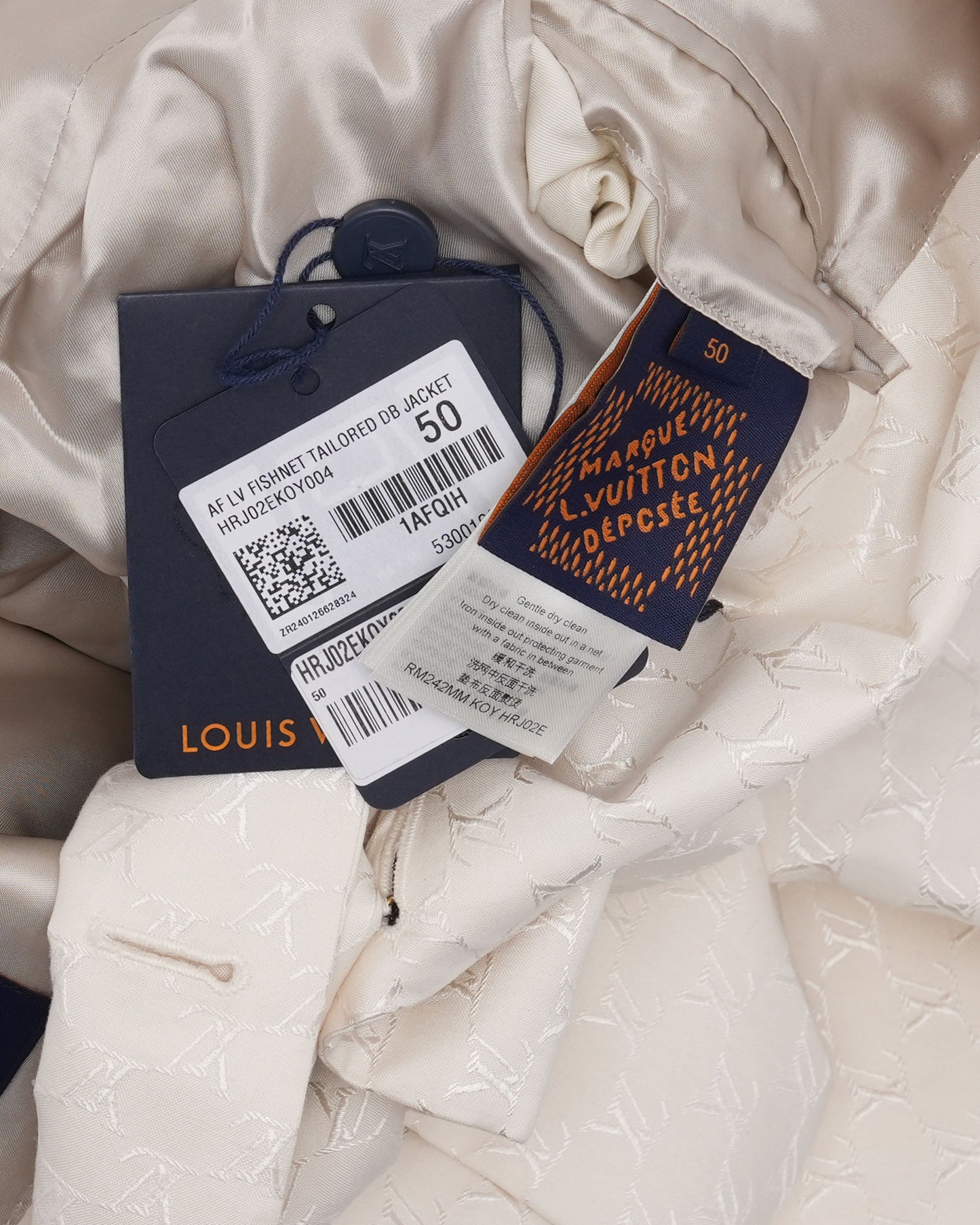 Monogram Double Breasted Silk Blend Suit
