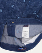 Embroidered Damier Denim Shorts